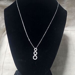 Vintage Signed RL Isreal Infinity Sterling Silver 925 Dainty Necklace